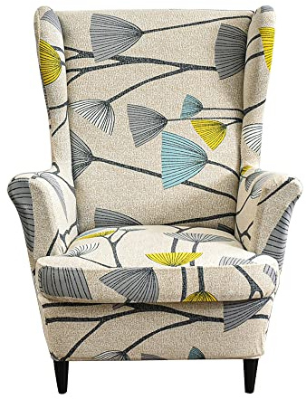 CHNSHOME Wingback chair slipcovers stretch armchair covers Wing Chair Cover wingback armchair covers with prints