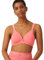 Naturana® Women's Wireless Bra [Cup A-D] | 100% Padded Straps | Wire-Free Bra with Seamless Cups | Women's Bra with Underbust Band 36 Raspberry Mousse B