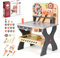 GJCrafts Banco degli Attrezzi in Legno Banco da Lavoro per Bambini con Attrezzi e Accessori Strumenti da falegname simulati Adatto dai 3 anni in su ,39.5×29.5×54cm