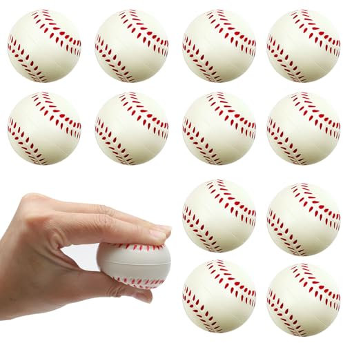 HENGBIRD 12 Stück Mini Baseball, Softball Baseball Softbälle, Baseball Geschenke Jungen, Stressabbau Squishy Ball, Baseballs für Kinder Anti-Stress Bälle Geduldspiele, Baseball Mitgebsel Jungs