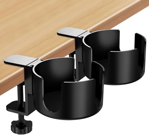 Schreibtisch Becherhalter, 2 Stück Schreibtisch Getränkehalter Tisch Anti Verschütten, Becherhalter für Schreibtisch Flaschenhalter Tisch Getränkehalter Bett Tassenhalter für Büro Küche Esstische