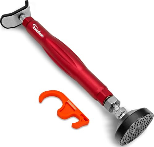 KAEDEAR Motorcycle Maintenance Stand with Brake Holder, Aluminum, Easy Wheel Rotation, Easy Turn, Ergonomic, For Chain Cleaning, Lubrication and Service, Grip Stand KDR-ST1 (Red)