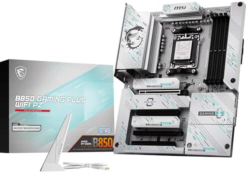 MSI B850 GAMING PLUS WIFI PZ Motherboard, ATX - Supports AMD Ryzen 9000/8000 / 7000 Processors, AM5 - DDR5 Memory Boost 8200+ MT/s (OC), PCIe 5.0 x16, M.2 Gen5, Wi-Fi 7, 5G LAN