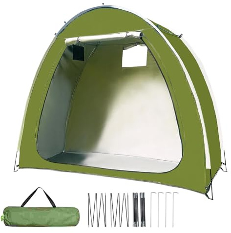 Qiwieod Cobertizos para Bicicletas - Funda Portátil para Motocicletas - Tienda Portátil Impermeable para Bicicletas para Camping Jardín Patio Y Exteriores