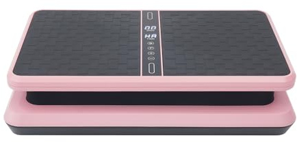 Fyssnn Piastra vibrante da 200 W, potente piastra vibrante fino a 150 kg, con display digitale e telecomando per allenamento di tutto il corpo, dimagrimento, costruzione muscolare, casa fitness (rosa)