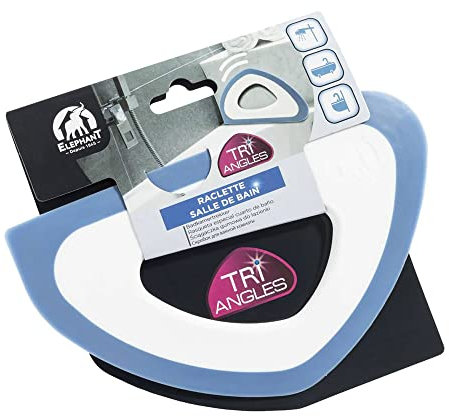ELEPHANT 496490.0 Tri-Angles Raclette Plastique Bleu/Blanc 11,8 x 0,08 x 19,7 cm
