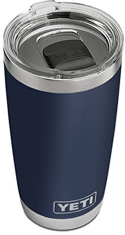 YETI Rambler 20 oz Tumbler, Stainless Steel, Vacuum Insulated with MagSlider Lid, Navy