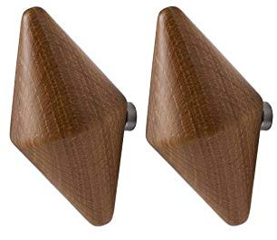 Tivoli by Normann Copenhagen - Quin - Hook/Haken/Wandhaken/Kleiderhaken/Garderobenhaken - Lackiertes Eicheholz - Gebeizte Eiche - H: 10 x D: 7,5 x Ø: 5,5 cm