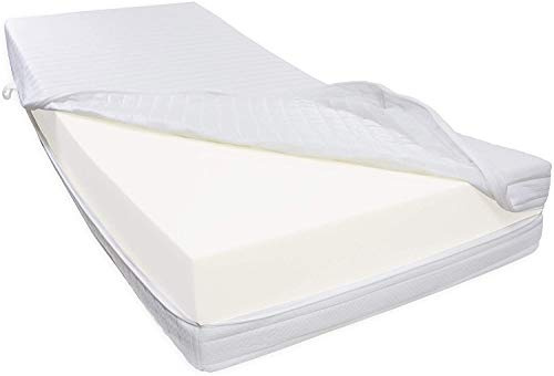 Dibapur Colchón de Espuma fría R45H6, Muy Resistente hasta Aprox. 200 kg. Altura Total de la Funda de Tejido Doble: Aprox. 25 cm.