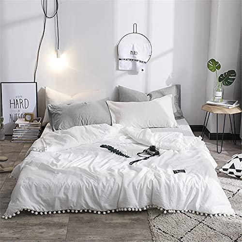 Blatt Tagesdecke Bettüberwurf Gesteppt, Chickw1 Seersucker Einfarbig Tagesdecke Schlafzimmer Steppdecke Decke Überwurf Wohnzimmer Sofaüberwurf für Einzelbett (Weiß,200x230cm)