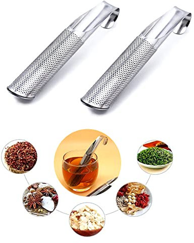 ZARRS Filtre à Thé Infuseurs,2 Pièces Infuseurs Acier Inoxydable Diffuseur de Thé Stainless Steel Tea Ifuses pour Passoires à thé en Vrac Maille Fine