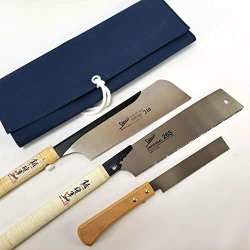 KOBE SET MIT 3 JAPANISCHEN 250MM SHOGUN SÄGEN Kataba Dozuki Kugihiki