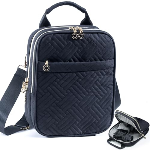 VIGEGARI Soft Pistol Case, Gun Bag for Women, CCW Pistol Bag, Crossbody Gun Bag, Concealed Carry Gun Pouch, Small Tactical Range Bag, Gun Case (Black)