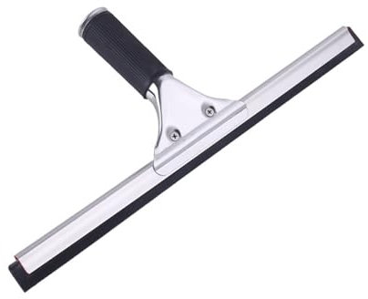 Lkw Ogechi Escobilla de Goma de Acero Inoxidable, 25/35/40/45 CM, Escobilla para Ducha con Hoja de Goma para Limpieza de Espejos, Ventanas, Lunas de Coche, Limpiacristales Ducha Profesional (35cm)