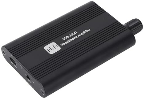 Amplificador de Auriculares HiFi Portátil, 3,5 Mm 16‑300Ω Amplificador de Auriculares HiFi Compacto de Alta Impedancia Control de Graves para Teléfono