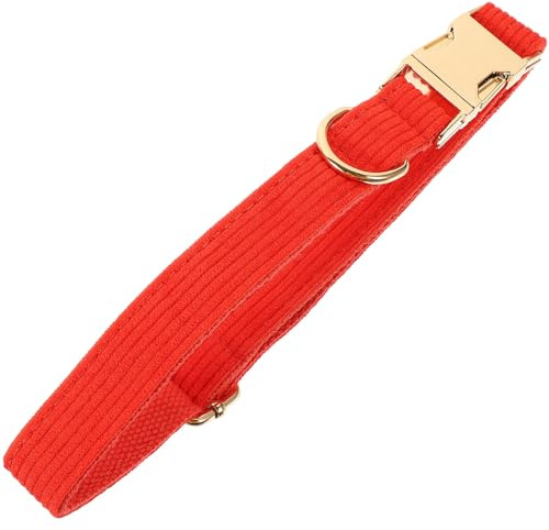 Ciieeo Hundehalsband Verstellbar mit Metallschnalle Schlichtes Stoffhalsband für Welpen und Kleine Bis Mittelgroße Hunde Modisches Outdoor Hundehalsband mit Schnellverschluss
