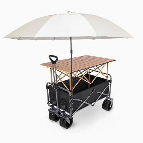 HARELA Genérico Puesto De Mercado con Toldo, Carro de Venta Ambulante, Carrito de Comida Callejero, Puestos ambulantes portátiles con toldo para Puestos Callejeros(Black,118cm/46.4in)