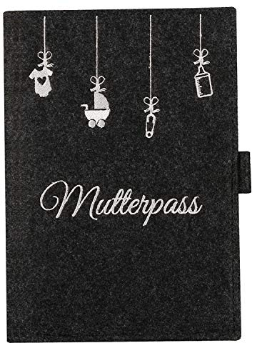 Funda de fieltro para carnet de embarazo, organizador de pasaporte de maternidad, con muchos bolsillos para imágenes de ultrasonidos, tarjeta de embarazo y tarjeta de enfermería, regalo para mujeres
