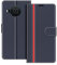 COODIO Custodia in Pelle per Nokia X20 5G, Cover a Libro Magnetica Portafoglio per Nokia X20 5G, Blu Scuro/Rosso