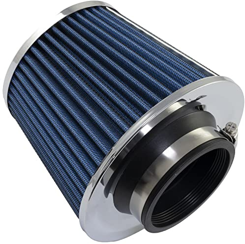 AERZETIX - C64463 - Filtre à Air Sport Universel Ø76 70 63.5 60 mm - Couleur Bleu - pour Voiture Compétition Tuning Auto Moto Système d'Admission d'Air Moteur