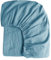 Boqingzhu Muslin Baumwolle Spannbettlaken 140x200cm Petrol Blau Dunkelblau Atmungsaktiv Kühlend Sommer Weich Hautfreundlich Spannbetttuch Bettlaken für Matraze bis 30cm Boxspringbett Topper