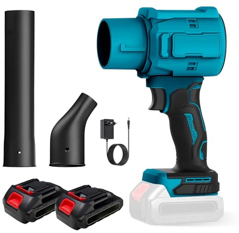 WingFly Mini soplador de hojas con batería turbo con 2 baterías de 2000 mAh y cargador, 30 m/s, 45000 rpm, pequeño soplador de polvo para limpieza de la casa, soplador de hojas, coche, jardín, esquina