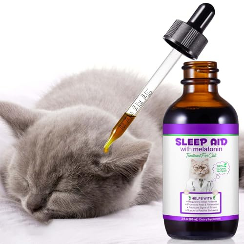 Melatonin for Cats, Anxiety Relief, for Small to Large Cat Breeds, Promote Relaxation & Deep Sleep for Cat