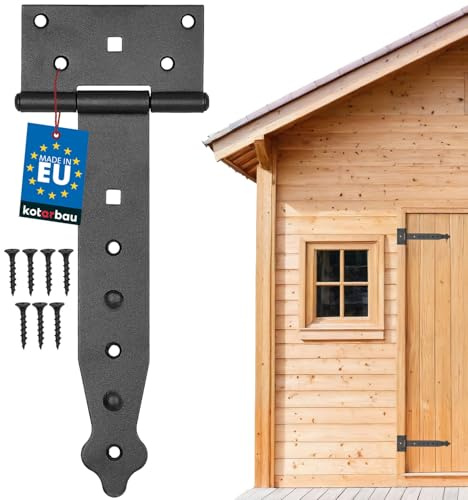 KOTARBAU Cerniera a parete dritta 200 mm, rivestimento termico, cerniera a T, in legno con cerniera, porta cerniera, porta cancello esterno