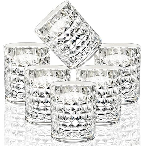 250ml verres à eau en tritan plastique Tumblers à Jus et Soda Acrylique Highball Gobelets à Cocktail Verre à Boisson Tasses Long Drink Incassables Réutilisables lavables au lave-vaisselle Sans BPA