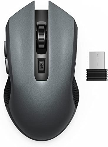 Inivech Ratón Inalámbrico Recargable Ergonómico Silencioso - Ratón Óptico 1600 dpi 3 Posiciones Inalámbrico para Portatil, PC, Ordenador. Dongle USB Incluído, Plug&Play Modelo Tanix