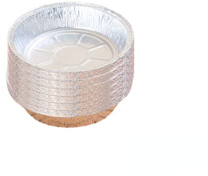 DRYEN 50 Padelle in Alluminio per Torte da Forno da 6,9 Pollici, Contenitori Rotondi Usa e Getta Con Pareti Angolate, Durevoli