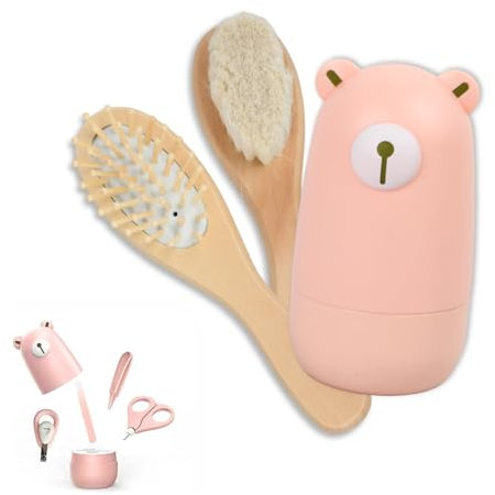 6-in-1 Baby Pflege Set – Nagelpflege-Set für Neugeborene & Kleinkinder mit Nagelknipser, Feilen, Schere, Bürste & Kamm – Baby Maniküre Set für frischgebackene Eltern