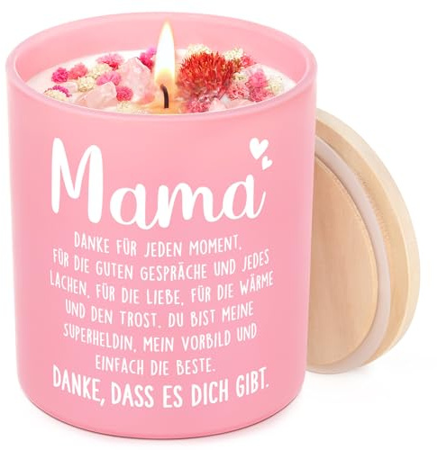 Encoink Muttertagsgeschenk für Mama, Muttertag Geschenk und Dankeschön Geburtstagsgeschenk für Mama – Duftkerzen im Glas von Tochter Sohn, Danke Geschenk Mutter zum Ostern Geburtstag Weihnachten