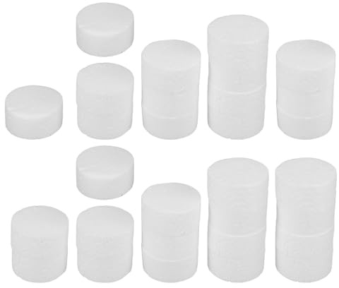 HOMSFOU Discos de Espuma Redondos 30 Unidades 5X2.5 CM para Esculpir y Decoración en Manualidades y Arreglos
