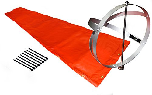 Airport Windsock Corporation 33 x 137 cm arancione manica a vento e 33 cm telaio in alluminio Combo USA Made