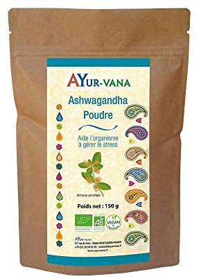 AYur-vana Sachet de Poudre de Ashwagandha Bio 150 g