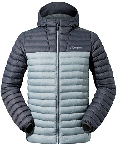 Berghaus Men's Vaskye Synthetic Insulated Jacket | Extra Warm | Durable Coat | Puffer Jacket | Lightweight Design Insulated Jacket, Monument/Grey Pinstripe, 2XL