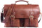 WILD WOODS | Aktentasche Leder XL mit Laptopfach 15,6 Zoll große Ledertasche zum Umhängen aus Rinderleder in Cognac