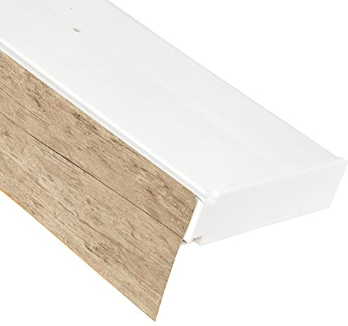 Bestlivings 3-Läufige Vorhangschiene mit Innenlauf aus Kunststoff in 480cm, Kunststoff Blende Sonoma Optik, Gardinenschiene