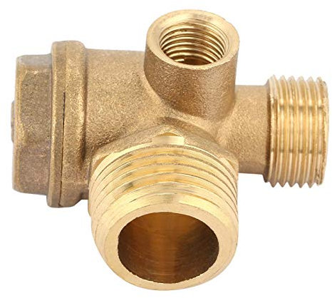 Clapet Anti-retour de Compresseur D'air en Laiton à 3 Ports - Fileté Mâle, Outil de Connecteur de Tube Avec Trois Connecteurs Filetés Mâles