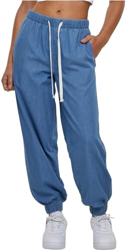 Urban Classics dam Byxor Dambyxor Lätta Denim Joggingbyxor