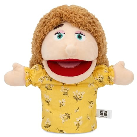 LOMTRATS Familie Handpuppen für Kinder, beinhaltet Opa, Oma, Papa, Mama, Tochter, Sohn mit beweglichen offenen Mund, perfekt für Storytelling, Unterricht, Vorschule, Geburtstagsgeschenke,1 Pcs