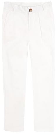 Mud Kingdom Boys Pants Straight Flat Front Trousers Adjustable Waist School Uniform Buttoms with Pockets