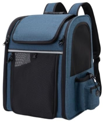 ANIIC Transportbox Katze Haustiertrage-Rucksack, Großer Katzentrage-Rucksack, Erweiterbarer Katzenrucksack Mit Atmungsaktivem Netz Transportbox Hund (Color : B, Size : 43 * 28 * 34cm)