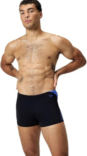 Speedo Herren Hyperboom Splice Aquashort Schwimmhose | Schnell trocknend | Training | Fitness | Chlorbeständig Cobalt Pop 32