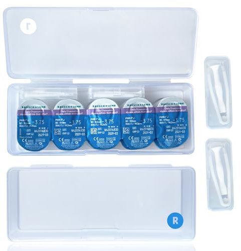 LCFALO 2 Pack Contact Lens Organizer Case with 2 Pack Stick Tool Set, Portable Storage Case for Disposable Contact Lenses for 30 Days Storage Box for All Contact Lens with Stick Tool Set
