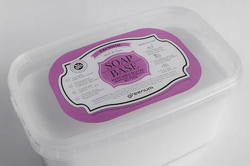 3kg Premium Sheabutter Seifenbasis zum Seifengießen, Glycerinseife, Rohseife zum Gießen mit Sheabutter, Mangobutter, Cacaobutter, SLS FREI, 100% Vegan