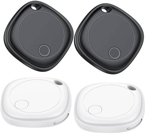 Air Tracker Tag Bluetooth ltem Finder - 4 Pack, Key Finder Locator Compatible with Apple Find My (iOS Only), IP67Waterproof, Replaceable Battery, Tracking Tag for Keys, Suitcase, Bag, Wallet
