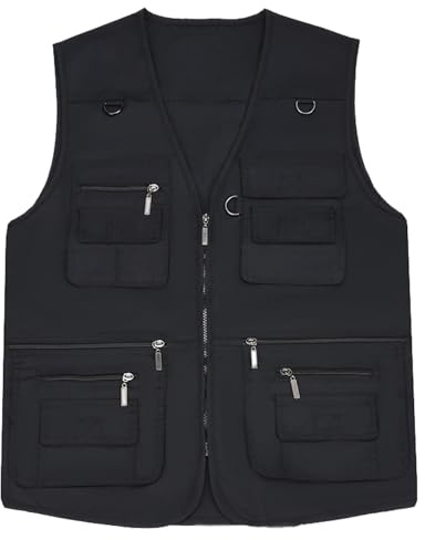 Chaoyilian Gilet da Pesca per Uomo e Donna,Gilet da Pesca Senza Maniche da Uomo,Gilet Multiuso Gilet da Pesca,Senza Maniche Gilet Fotografi Caccia,per Uomo Donna attività in Campeggio all'aperto