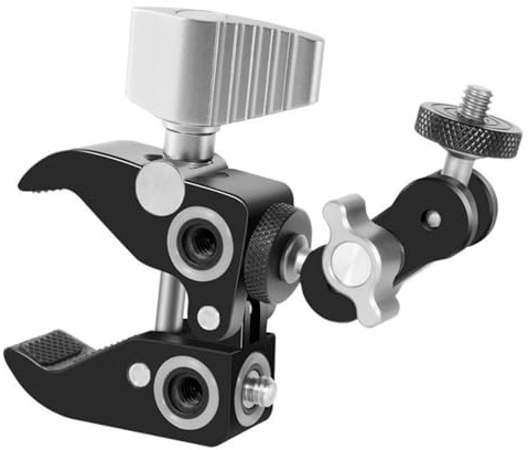 Bras de serrage pour appareil photo avec bras réglable et vis filetées 1/4 3/8